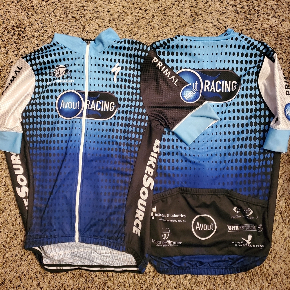 Avout Racing Men’s Blue Gradient Cycling Jersey